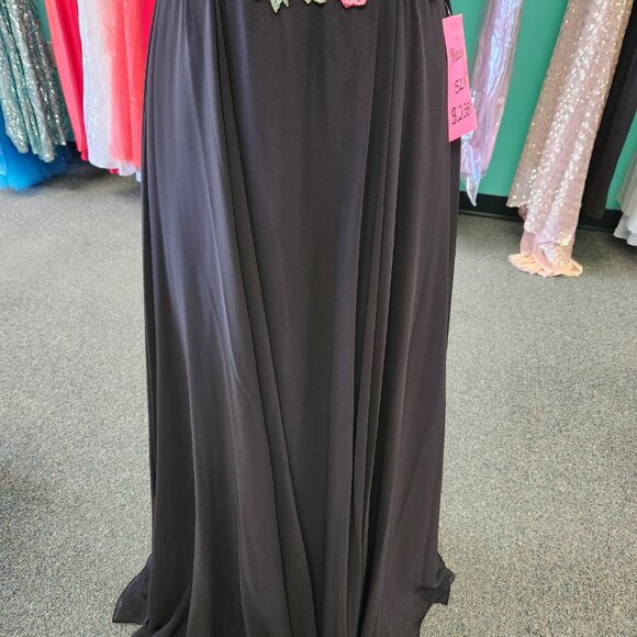 Nox Anabel 8326 Size Medium Pink Floral Print/Black Prom Dress/Formal Gown - Picture 3 of 8